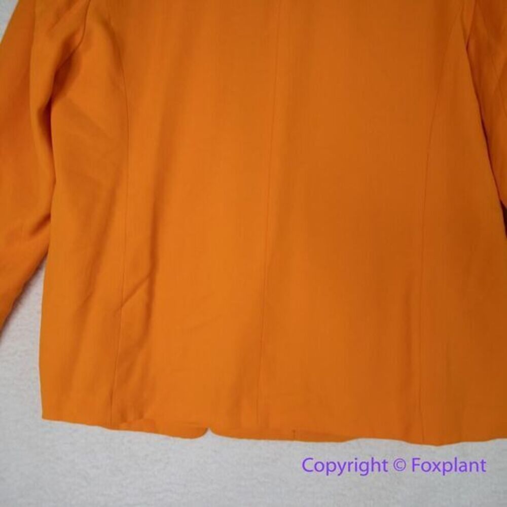 Eloquii Orange Long‎ Sleeve Blazer With Pockets Plus Size 14 - Picture 10 of 14